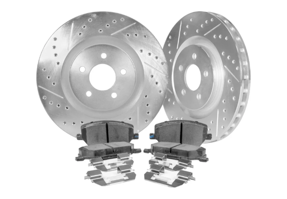 1989-1996 Nissan 300ZX [Z32] Turbo - STILLEN Cross Drilled & Slotted 1-Piece Sport Rotors [Front](Set of 2) - NIS81001