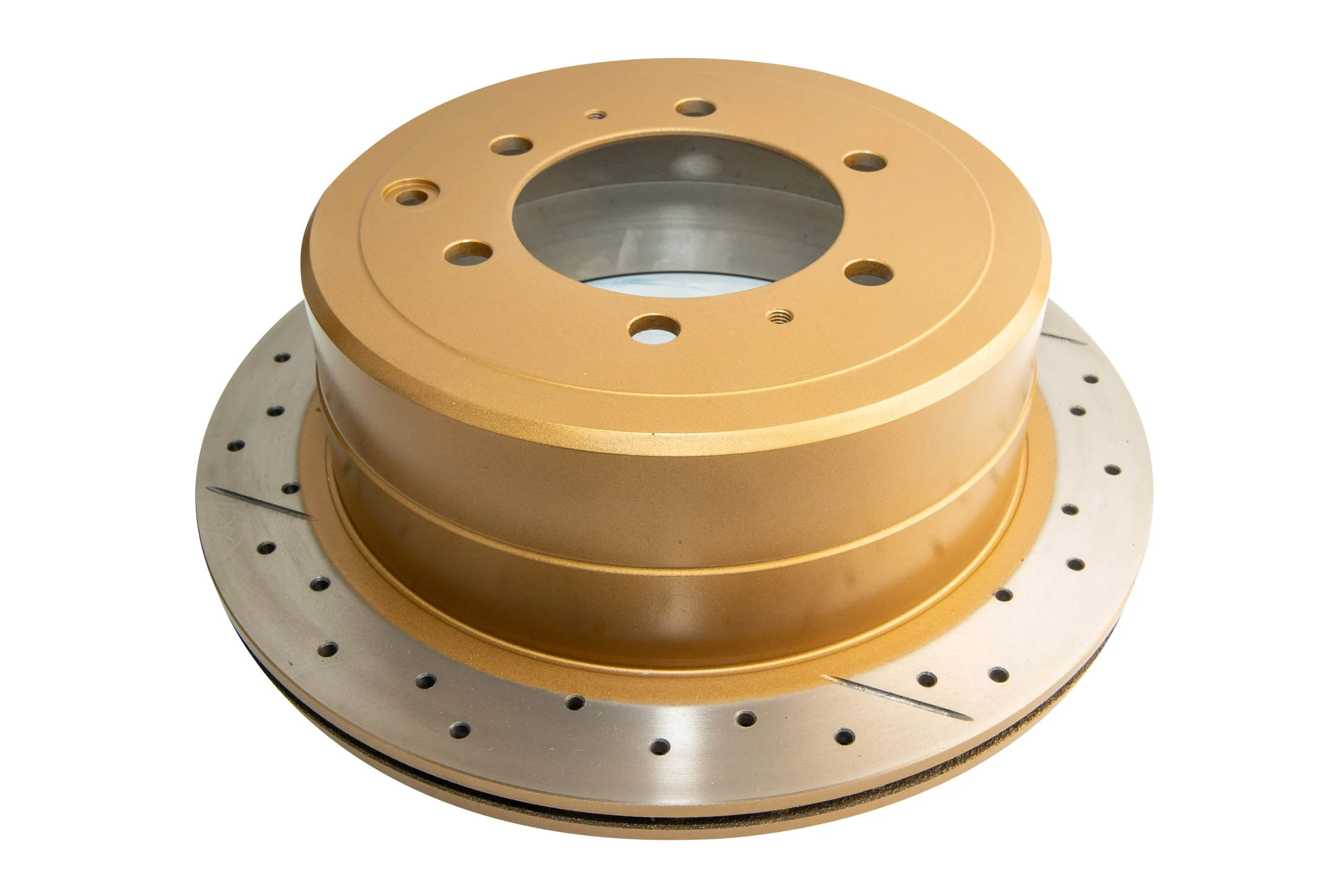 1993-1997 Toyota Land Cruiser | DBA Street Series Gold Cross-Drilled/Slotted Brake Rotor [Rear] | DBA786X