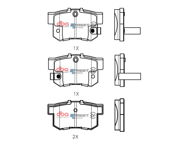 2000-2009 Honda S2000 & More | DBA SSEV Street Series Brake Pads [Rear] | DB1265SSEV - Image 5