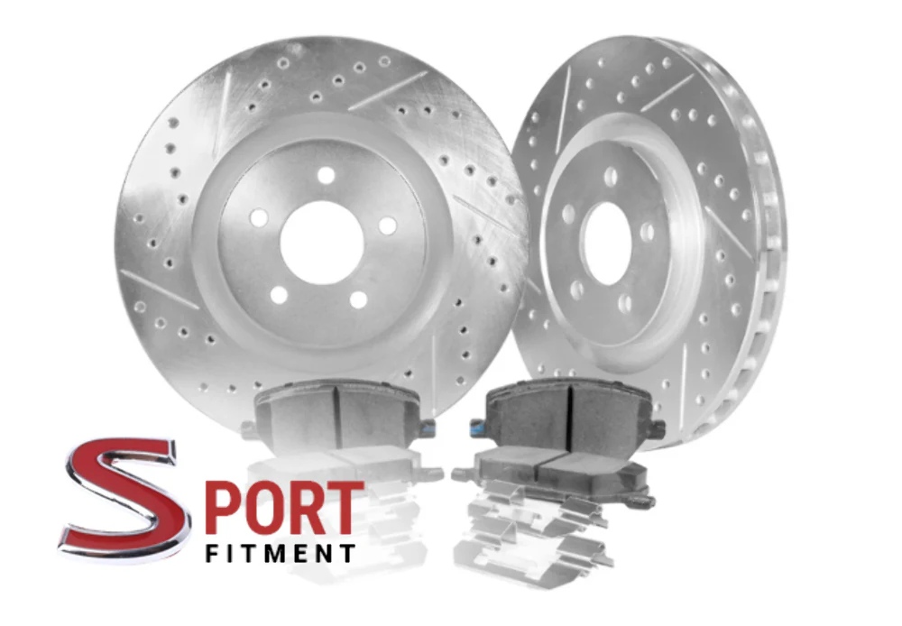 2003-04 Infiniti G35 Sport / 2003-08 Nissan 350Z [Z33] BREMBO - STILLEN Cross Drilled & Slotted 1-Pc Sport Rotors [Front](Set of 2) - NIS81003