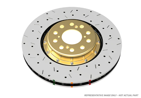 2005-2008 Chevrolet Corvette & More | DBA 5000 Series Fully Assembled 2-Piece X2 Cross-Drilled/Slotted Brake Rotor [Front] | DBA52990BLKXS