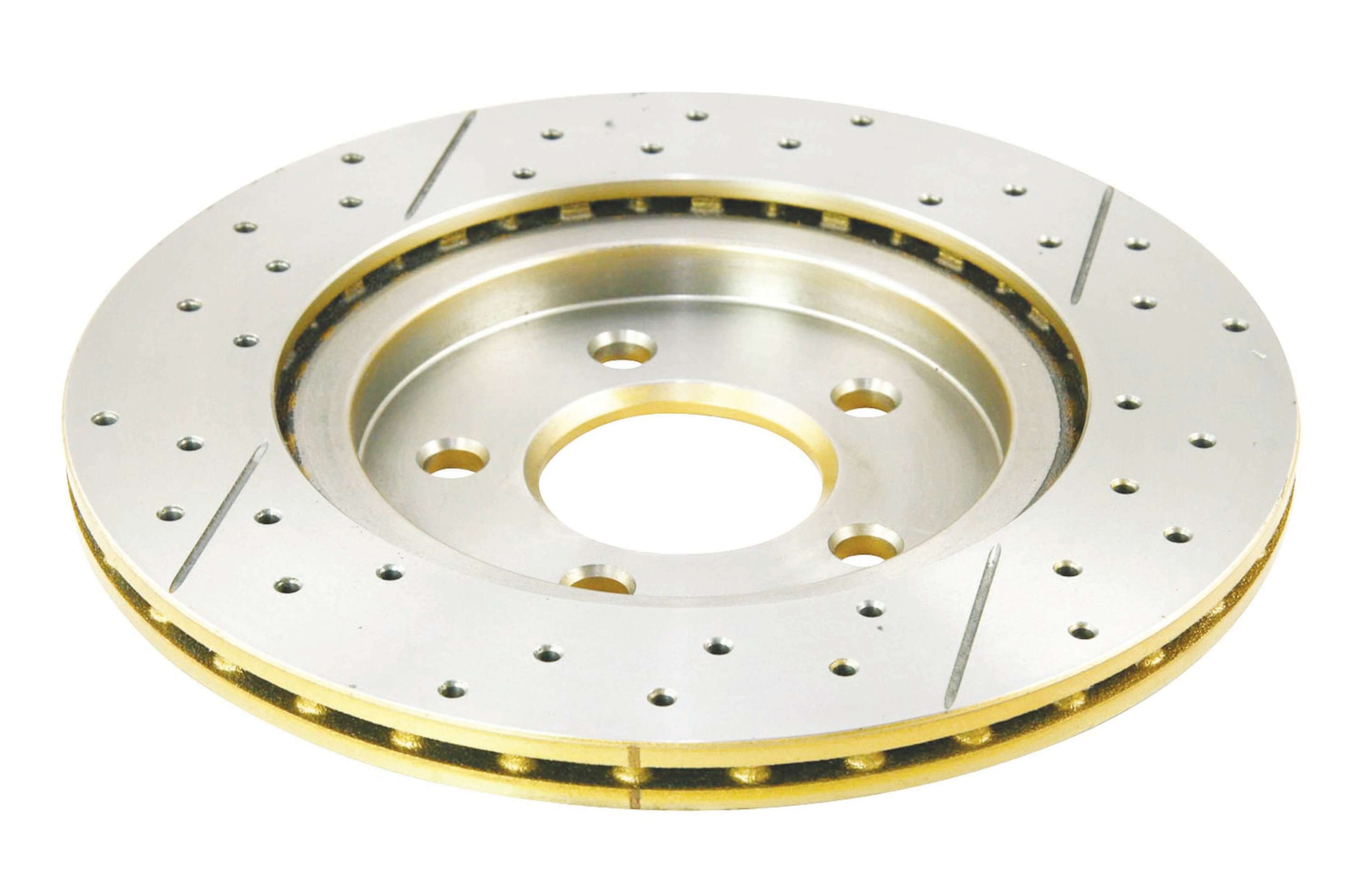 2005-2010 Ford Mustang & More | DBA Street Series Gold Cross-Drilled/Slotted Brake Rotor [Rear] | DBA2114X - Image 3