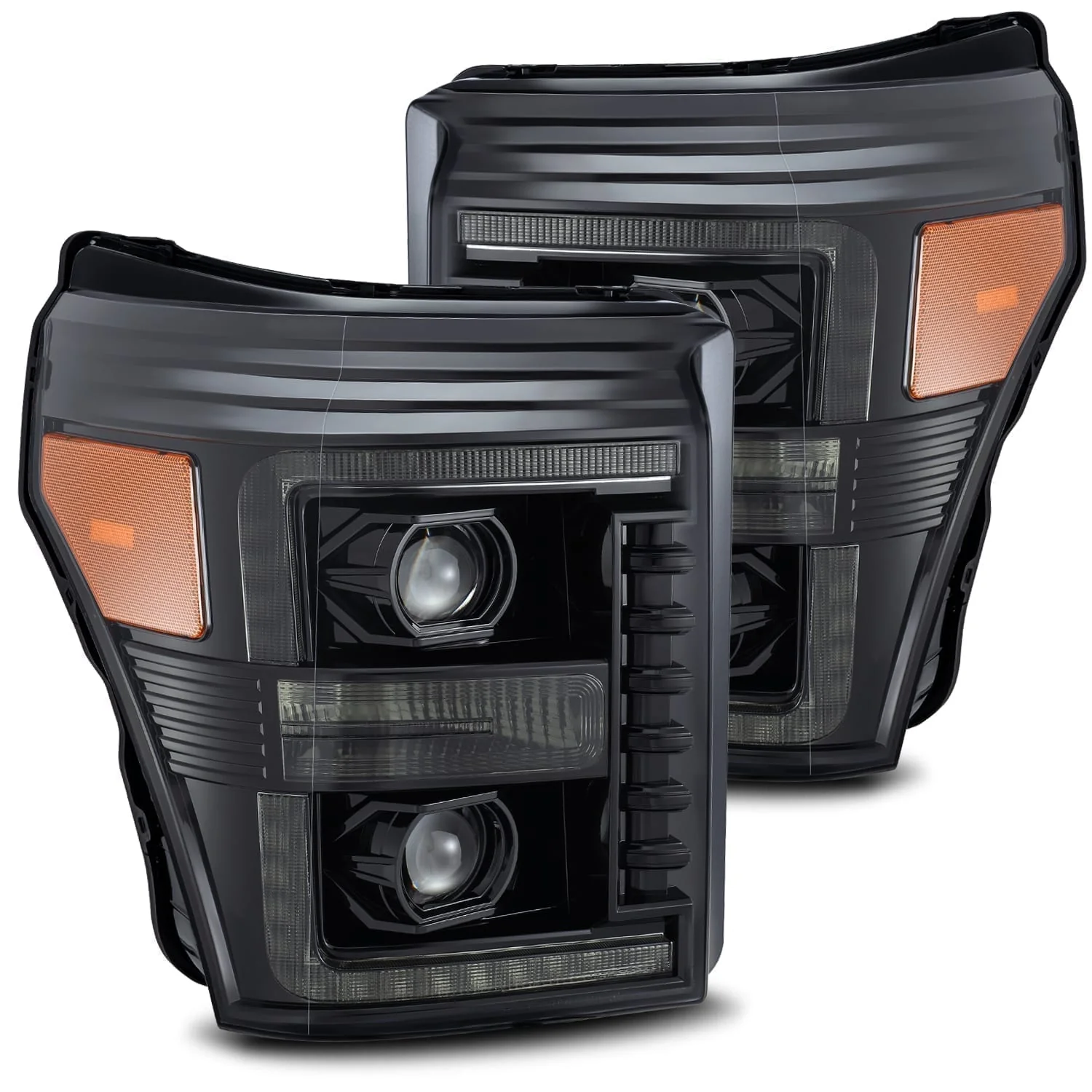 2011-2016 Ford Super Duty LUXX-Series LED Projector Headlights Alpha-Black Alpha-Rex 880143