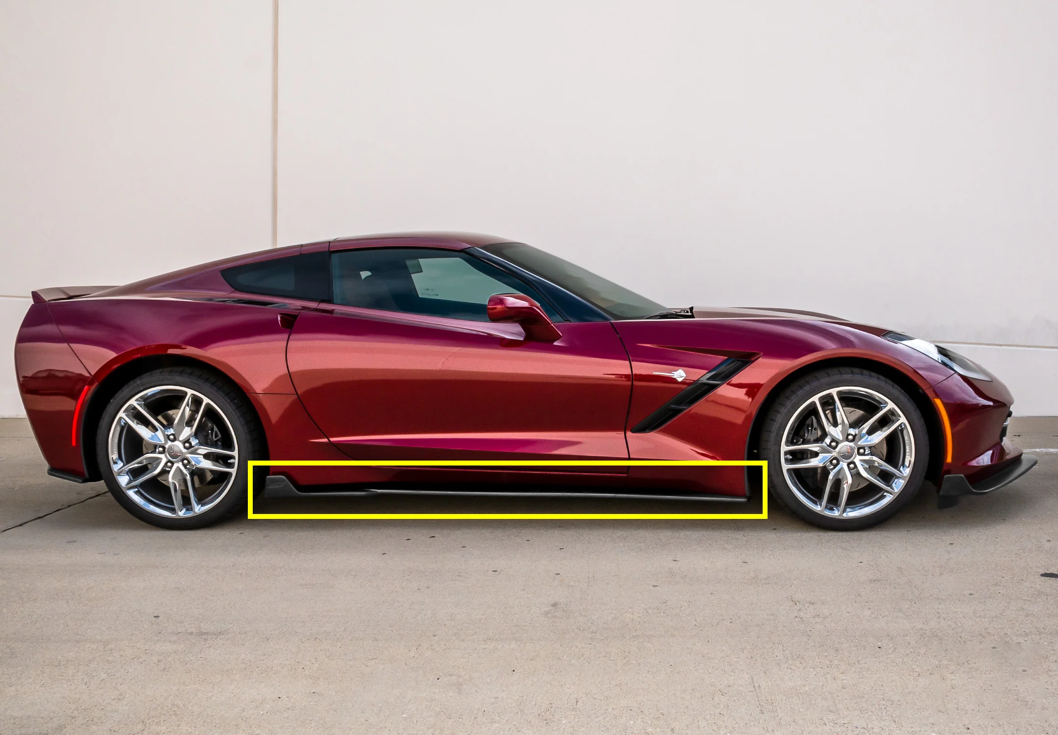 STREET SCENE 2014-2019 CORVETTE C7 SIDE SKIRT SKU# 950-70621 - Image 4