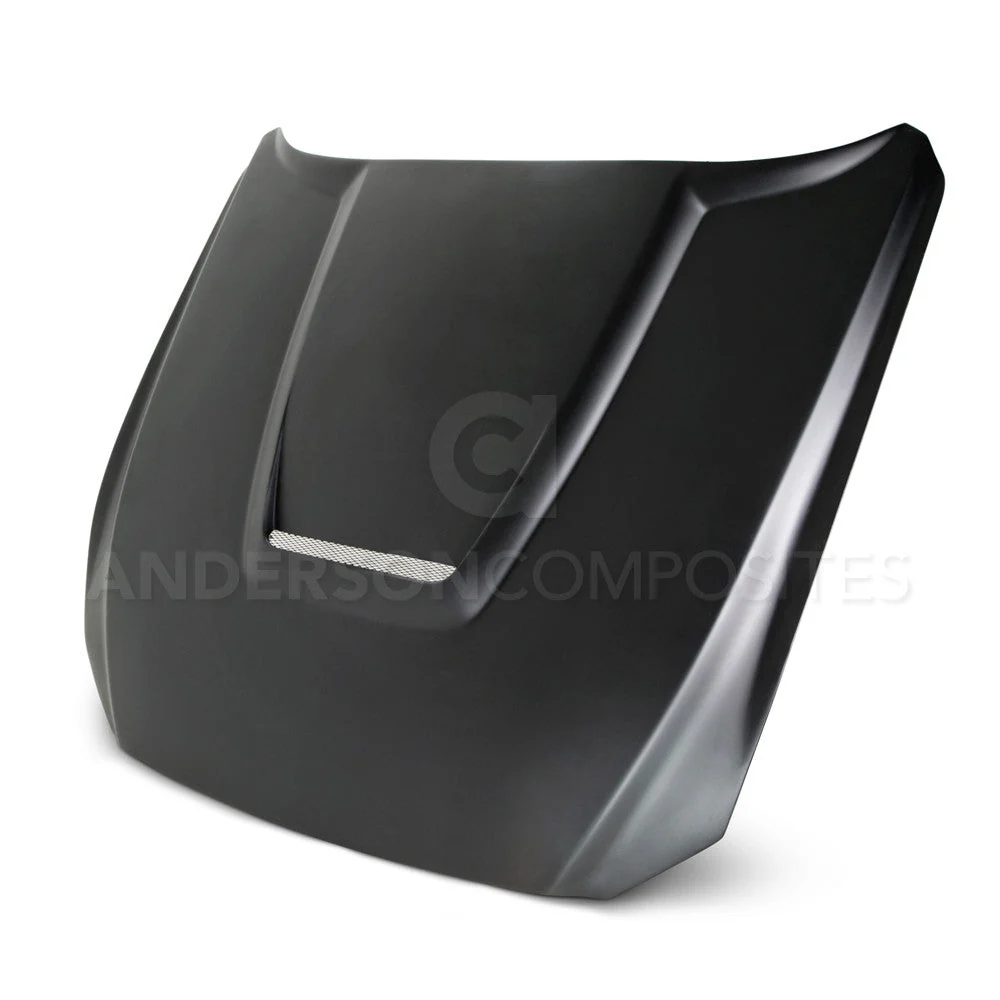 2015-2017 Ford Mustang Type-GR GT350 Style Fiberglass Hood- Anderson Composites - AC-HD15FDMU-GR-GF