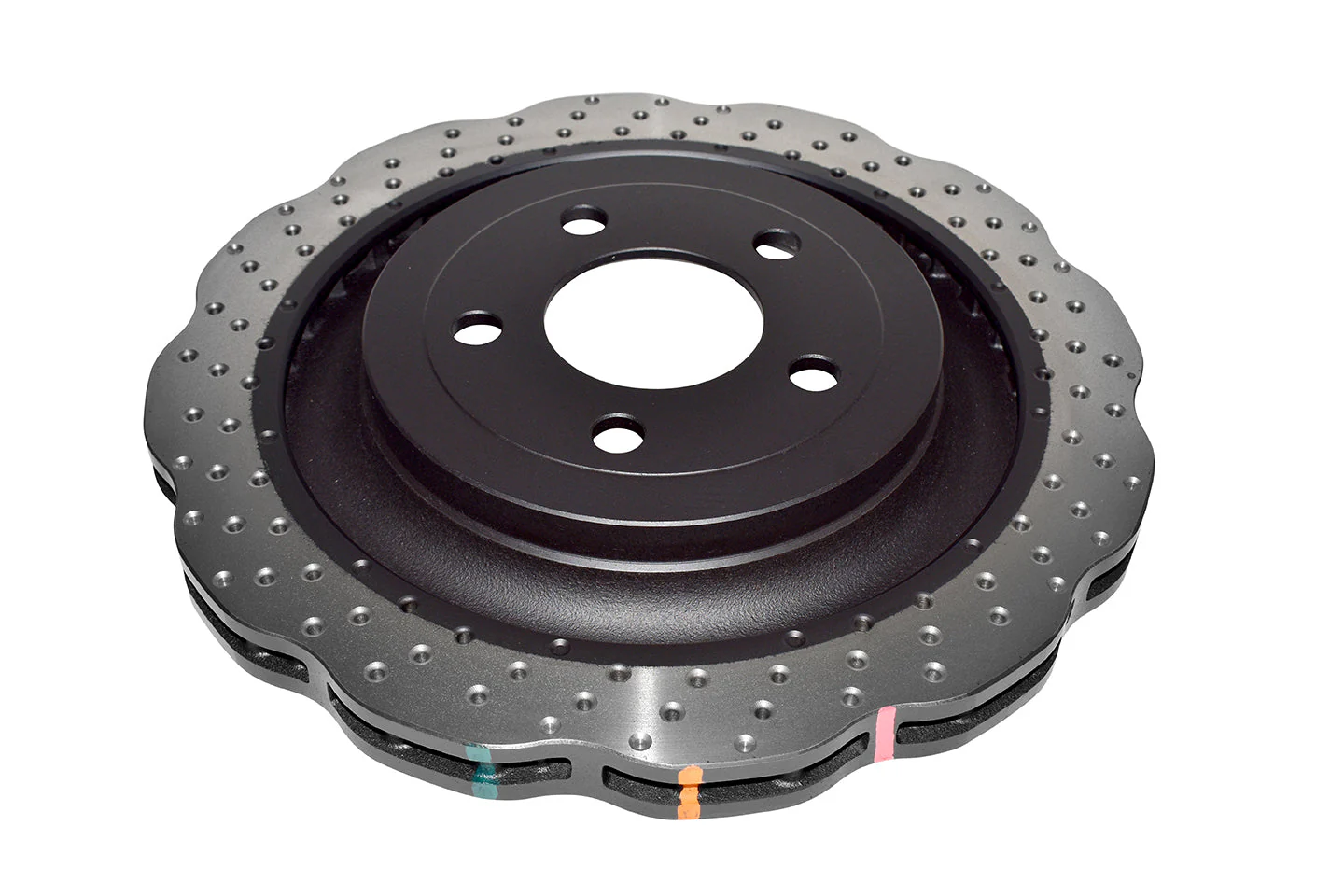 2017-2018 Ford Mustang & More | DBA 4000 Series Cross-Drilled/Dimpled WAVE Disc Brake Rotor [Rear] | DBA42165WXD