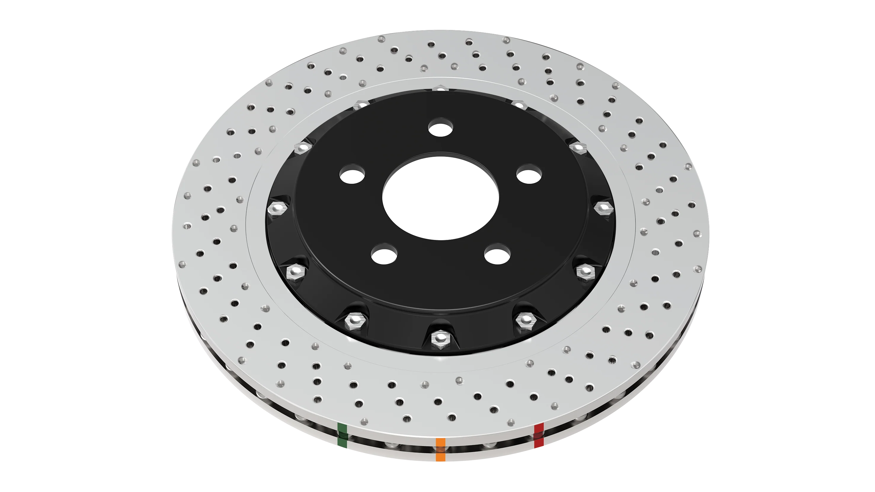 2017-2018 Ford Mustang & More | DBA 5000 Series Fully Assembled 2-Piece Cross-Drilled/Dimpled Brake Rotor [Rear] | DBA52165.1XD - Image 5