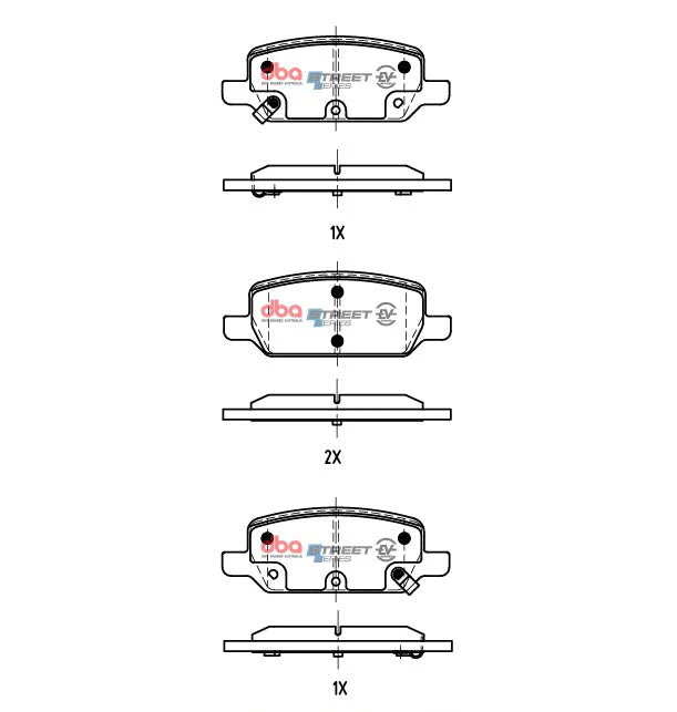 2017-2018 Tesla 3 & More | DBA SSEV Street Series Brake Pads [Rear] | DB15159SSEV - Image 5