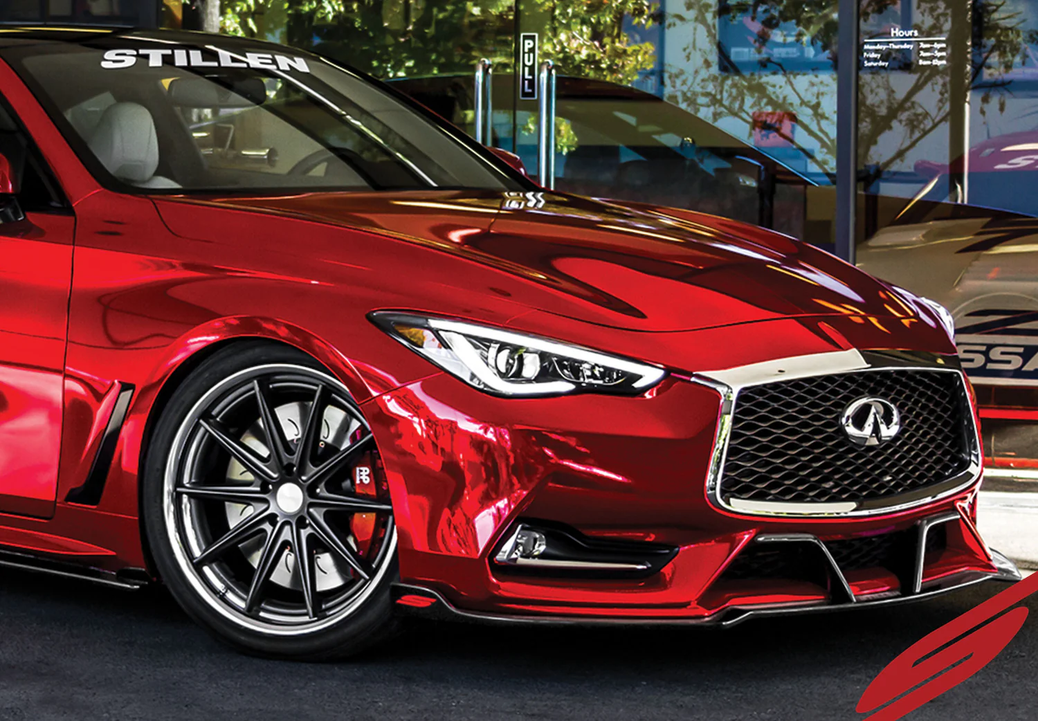 2017-2022 Infiniti Q60 - STILLEN Front Splitter & Winglets [Matte Black] - KB11232 - Image 4