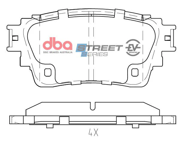 2018-2019 Mitsubishi Eclipse Cross & More | DBA SSEV Street Series Brake Pads [Rear] | DB15049SSEV - Image 5