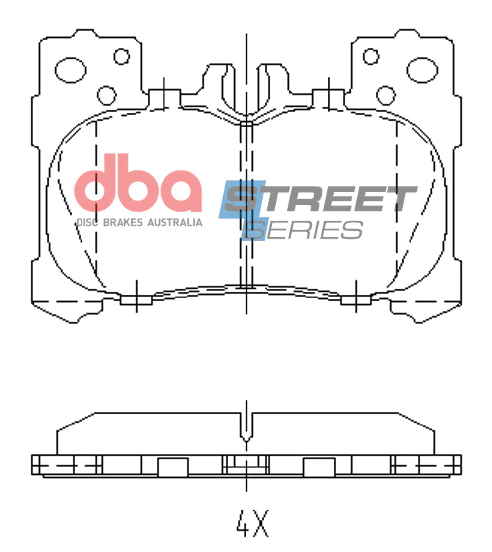 2019-2021 Lexus LS500h & More | DBA SS Street Series Brake Pads [Rear] | DB15151SS - Image 5