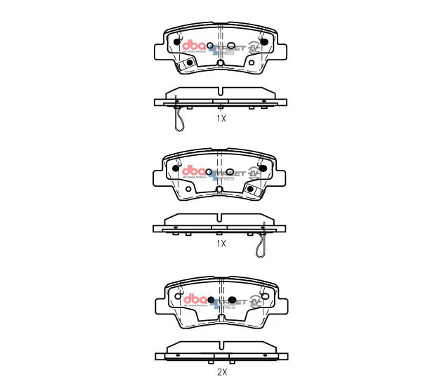 2019-2022 Hyundai Accent & More | DBA SSEV Street Series Brake Pads [Rear] | DB2076SSEV - Image 5
