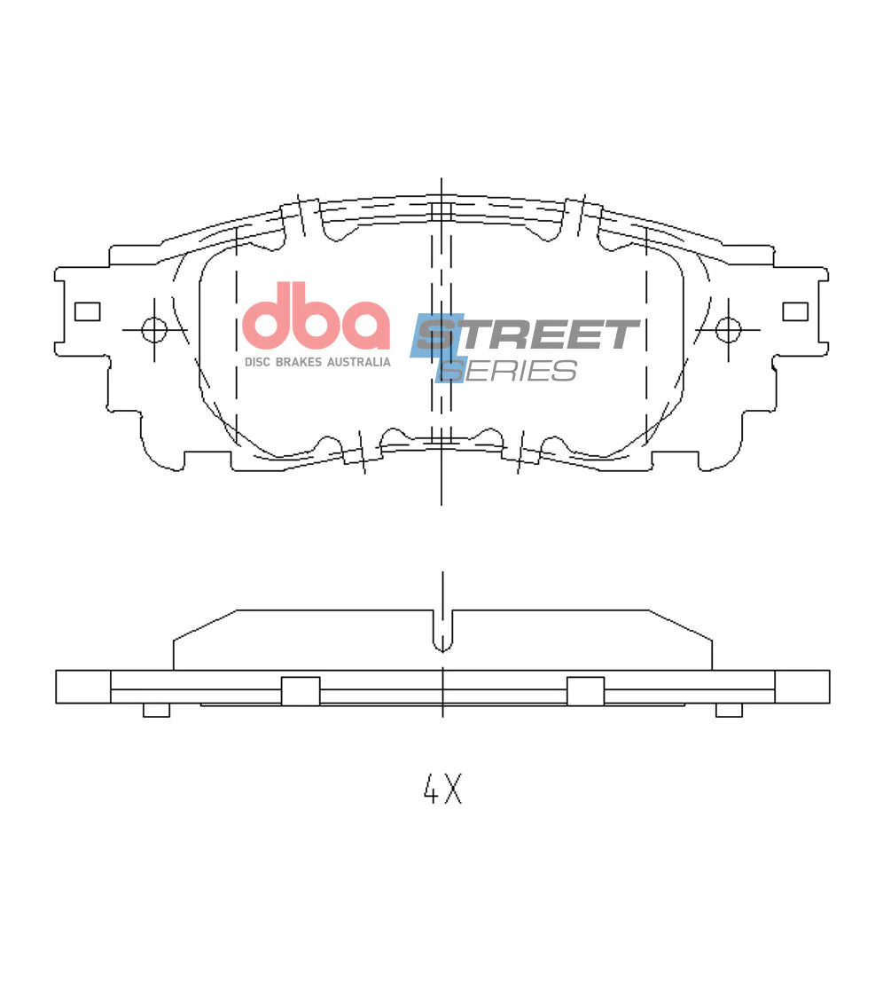 2021-2022 Toyota Avalon & More | DBA SS Street Series Brake Pads [Rear] | DB2419SS - Image 5