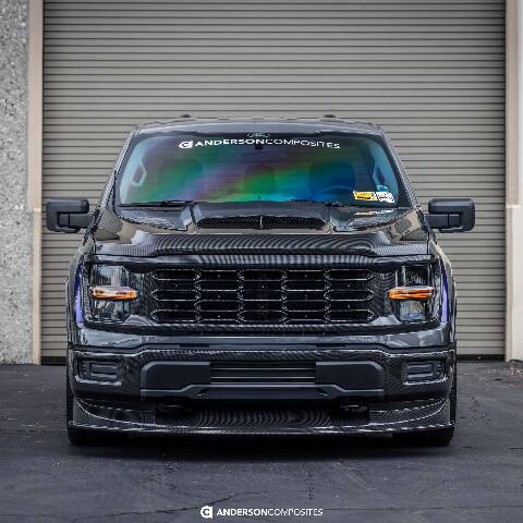 2021-2024 Ford F-150 XL Type-OE Carbon Fiber Hood Vent  - Anderson Composites - AC-FD21FDF150 - Image 8