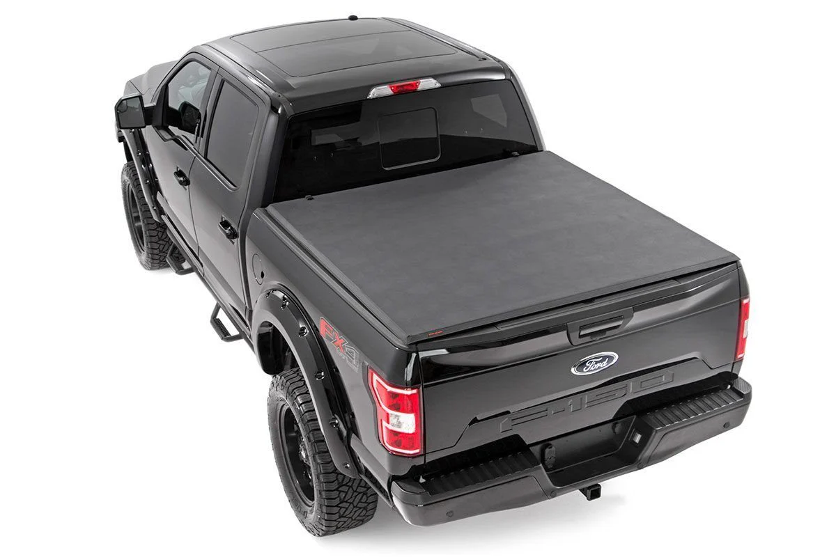Bed Cover | Tri Fold | Soft | 5'7" Bed | Ford F-150 2WD/4WD | 2001-2003 | Rough Country | 41501550A - Image 2