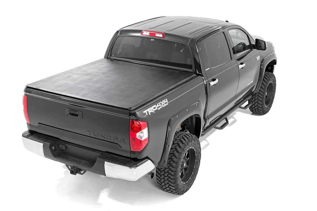 Bed Cover | Tri Fold | Soft | 5'7" Bed | Toyota Tundra | 2007-2022 | Rough Country | 41714551A - Image 2