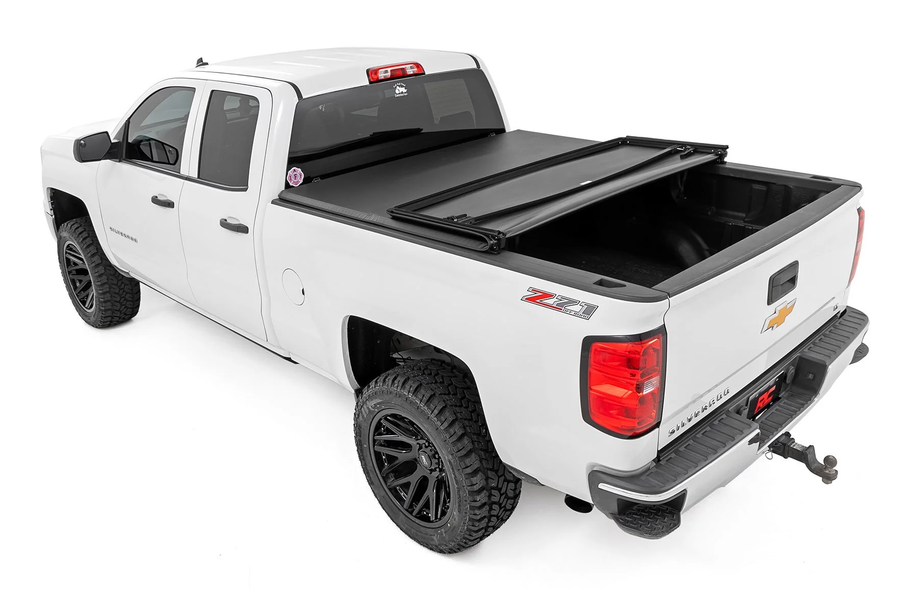 Bed Cover | Tri Fold | Soft | 6'7" Bed | Chevrolet Silverado/GMC Sierra 1500 | 2014-2018 | Rough Country | 41214650A - Image 2
