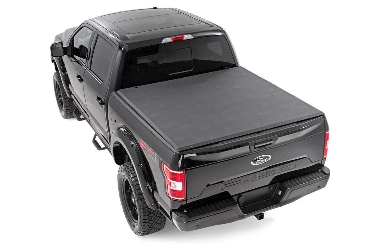Bed Cover | Tri Fold | Soft | 6'7" Bed | Ford F-150 2WD/4WD | 2015-2020 | Rough Country | 41515650A - Image 2