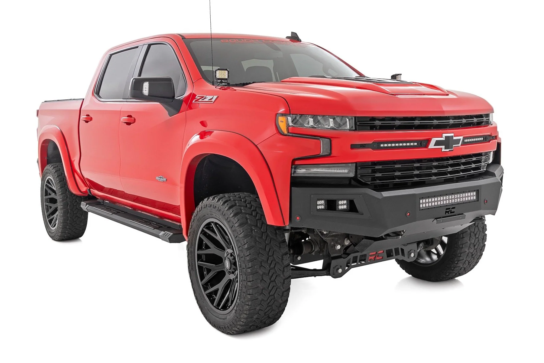 HD2 Running Boards | Crew Cab | Chevrolet Silverado/GMC Sierra 1500/2500HD | 2019-2022 | Rough Country | SRB01900B - Image 4
