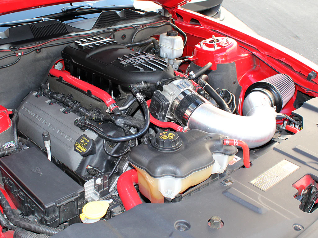 HPS 57-1429-RED Ford 2011-2014 Mustang GT 5.0L V8 (includes Boss 302)-Radiator + Heater Hose - Image 2