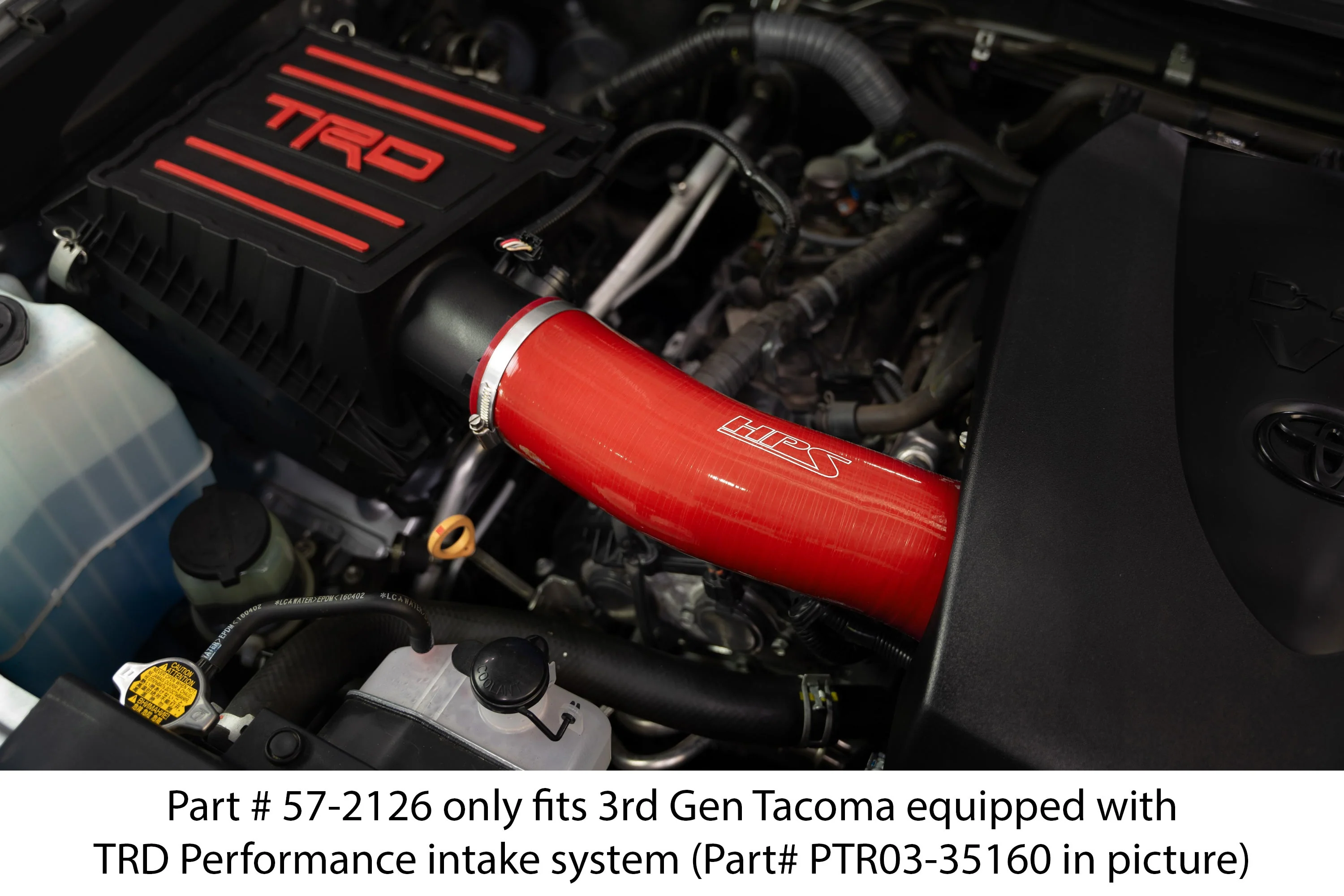 HPS 57-2126-RED Toyota 2016-2022 Tacoma 3.5L V6-Intake Hose - Image 4
