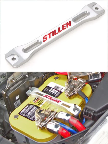 Limited Edition - STILLEN Signature Series Infiniti/Nissan Battery Tie Down Brace [Black] - 102020B - Image 6