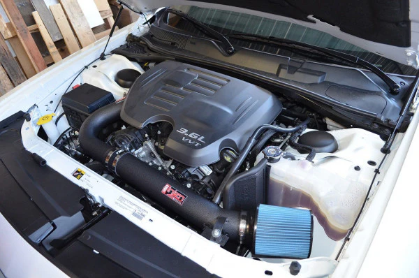 2011-2019 Chrysler 300 / Dodge Challenger, Charger [3.6L] PowerFlow Cold Air Intake System - Wrinkle Black  | Injen - PF5072WB