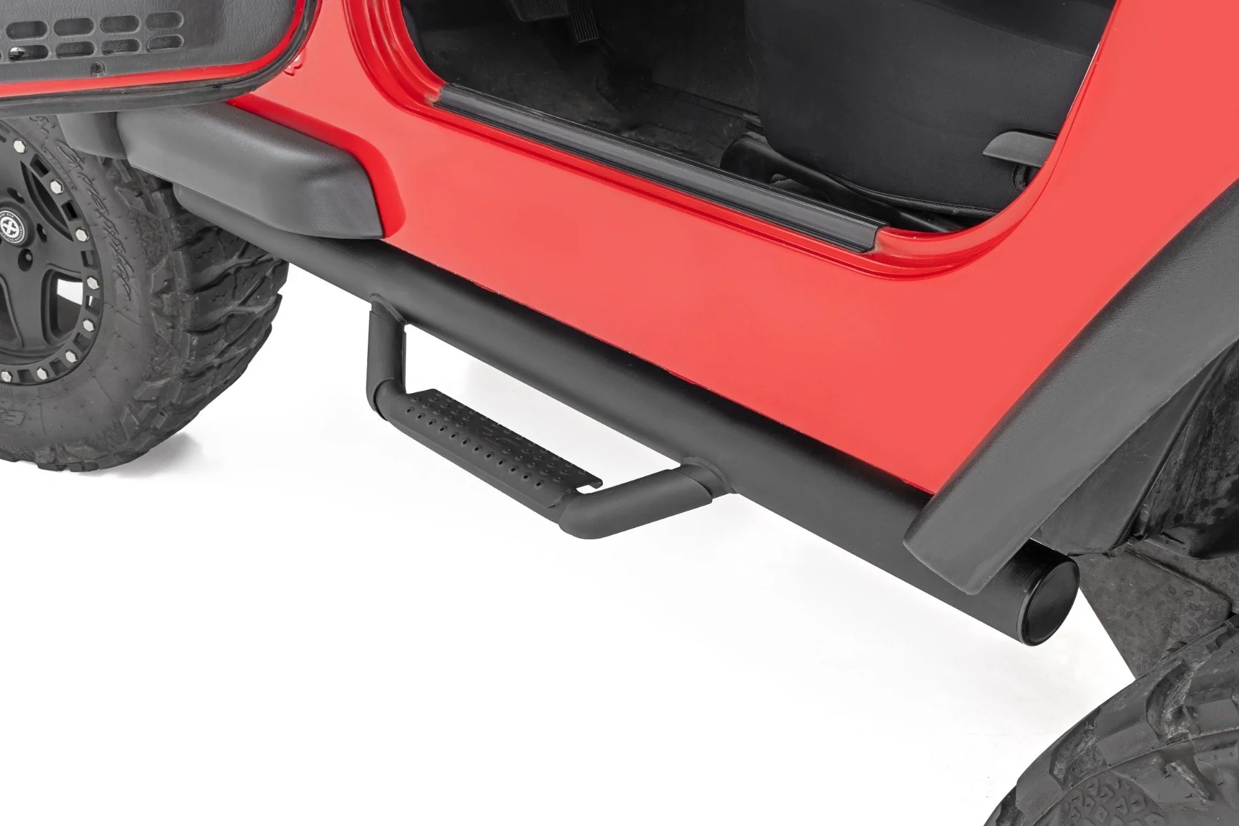 Nerf Steps | Full Length | Jeep Wrangler TJ 4WD | 1997-2006 | Rough Country | RCJ9746A