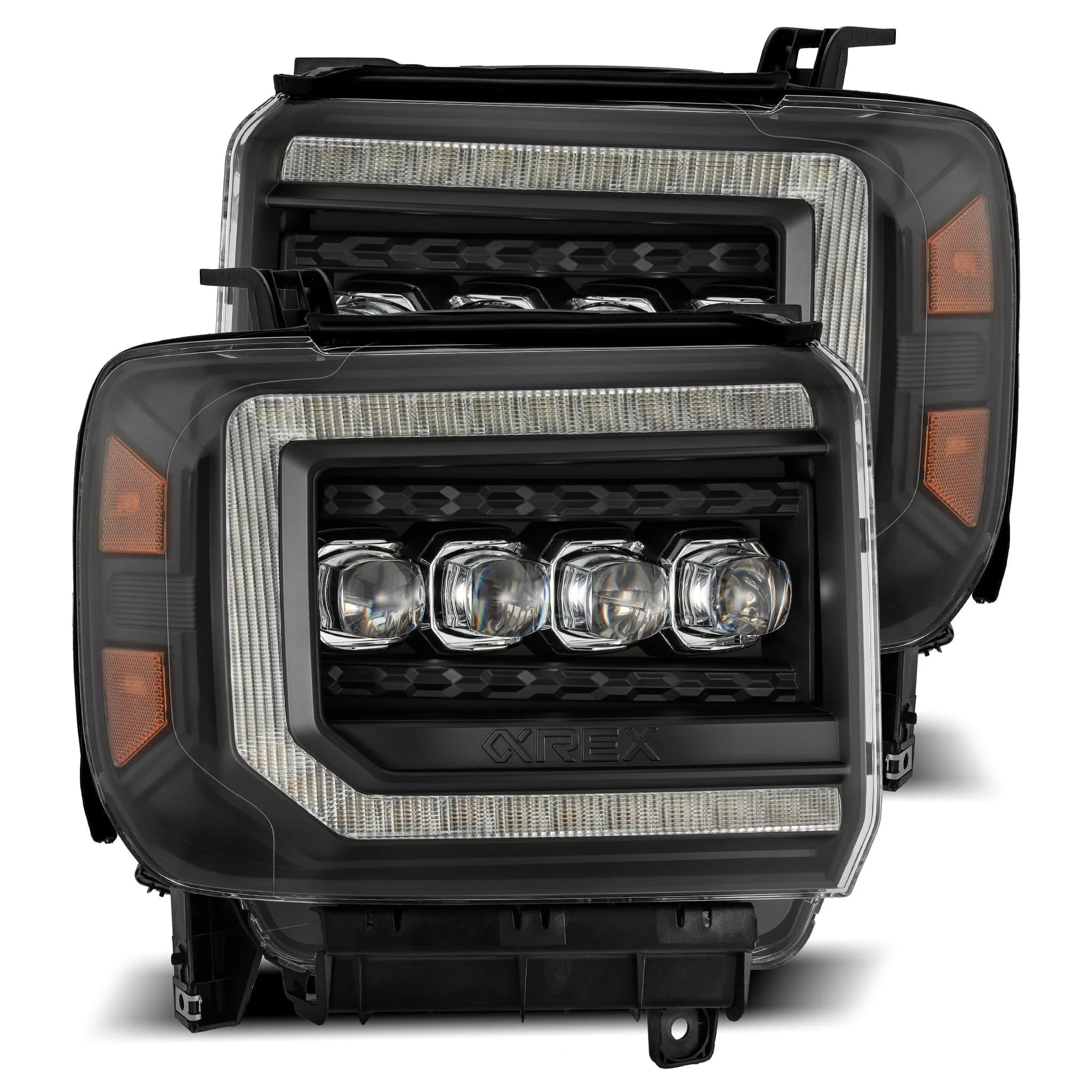 2014-2018 GMC Sierra NOVA-Series LED Projector Headlights Black Alpha-Rex 880617