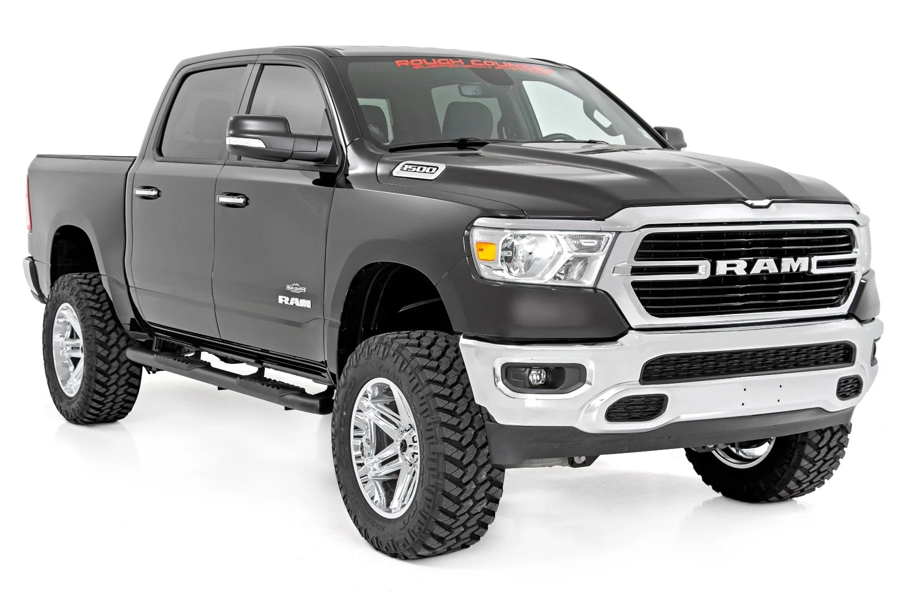 Oval Nerf Step | Crew Cab | Black | Ram 1500 2WD/4WD | 2019-2021 | Rough Country | 21004 - Image 2