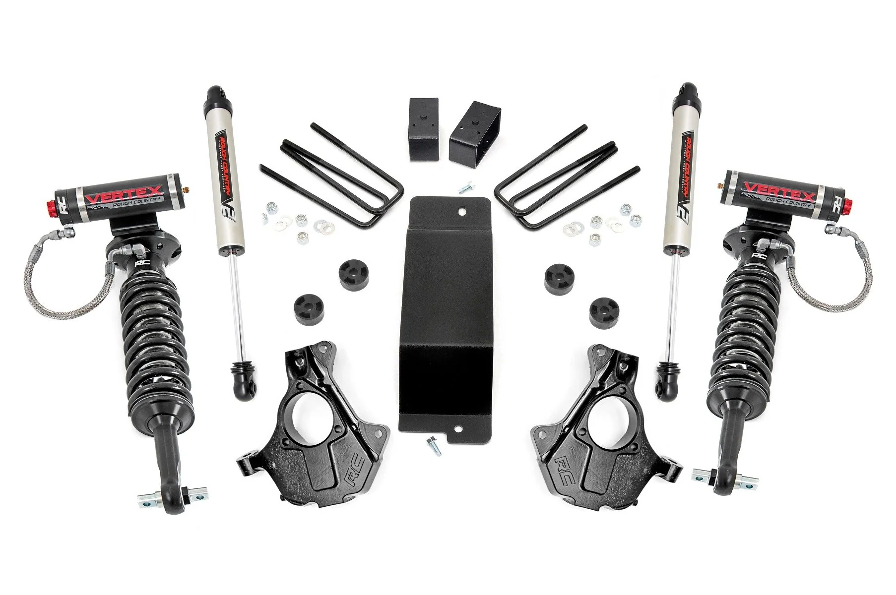 3.5 Inch Lift Kit | Cast Steel LCA | Vertex/V2 | Chevrolet Silverado/GMC Sierra 1500 | 2014-2018 | Rough Country | 12457