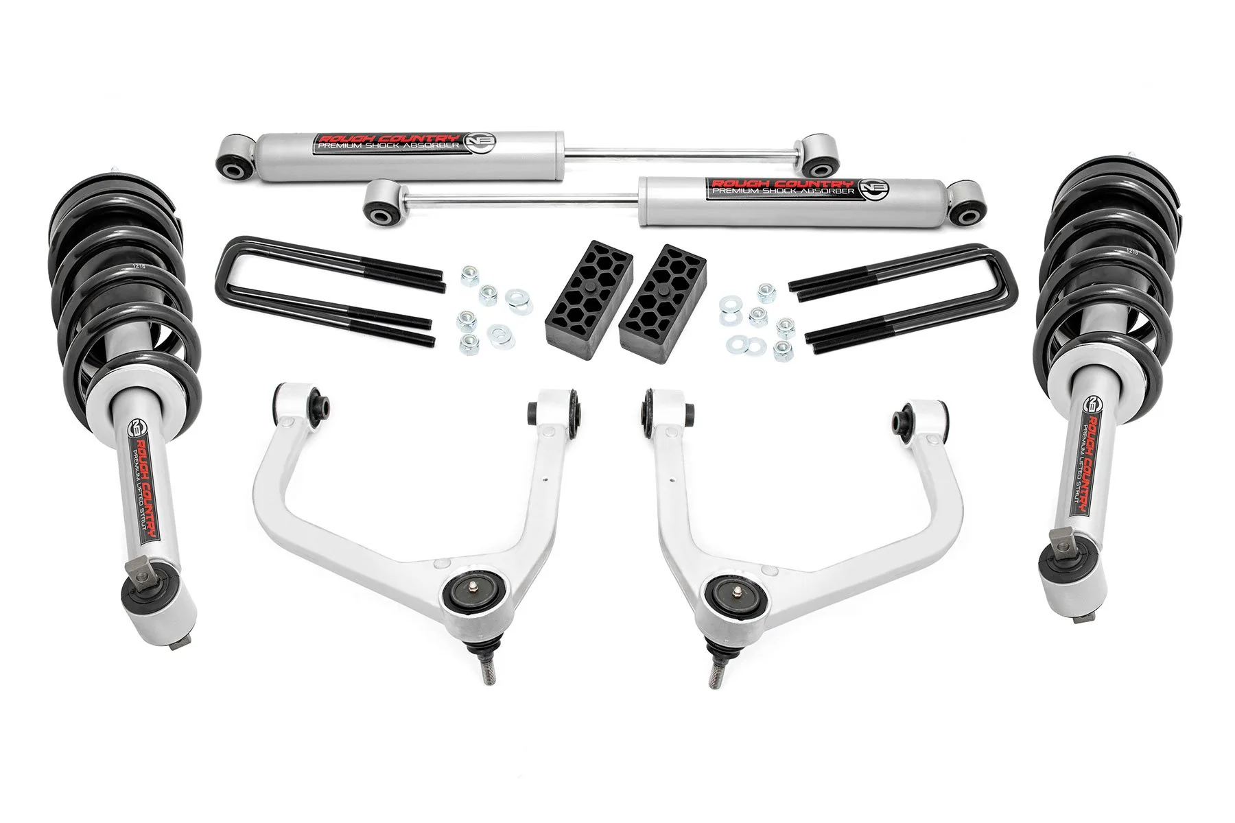 3.5 Inch Lift Kit | N3 Struts | Chevy Silverado 1500 2WD/4WD | 2019-2022 | Rough Country | 29532