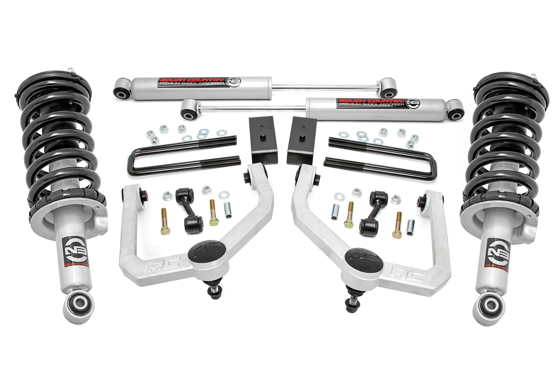3 Inch Lift Kit | N3 Struts & Shocks | Nissan Titan 4WD | 2017-2022 | Rough Country | 83431