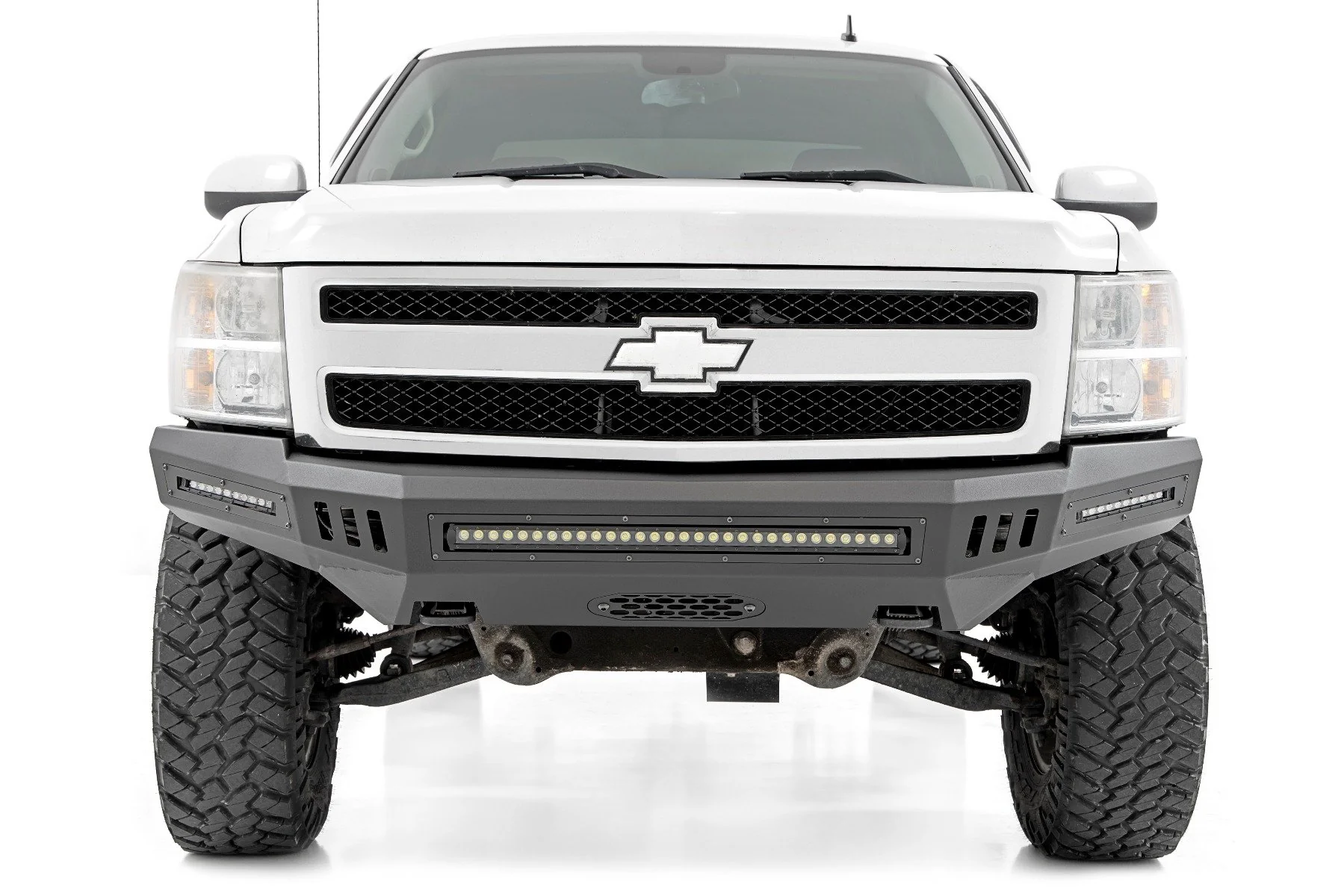 Front High Clearance Bumper | BLK LEDs | Chevy Silverado 1500 | 2007-2013 | Rough Country | 10911 - Image 2