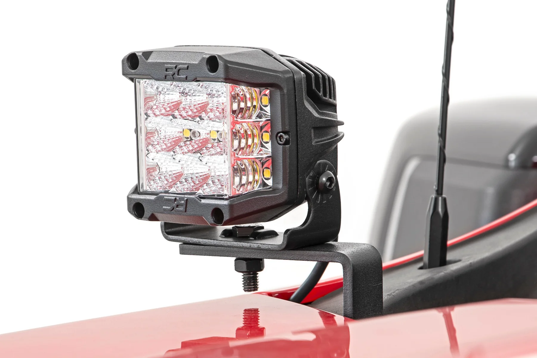 LED Light | Ditch Mount | 2" Black Pair | Amber DRL | Chevy Silverado 1500 | 2019-2022 | Rough Country | 70844 - Image 2