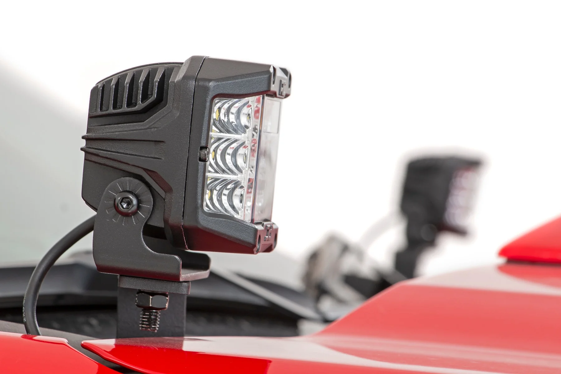 LED Light | Ditch Mount | 2" Black Pair | Amber DRL | Chevy Silverado 1500 | 2019-2022 | Rough Country | 70844 - Image 5