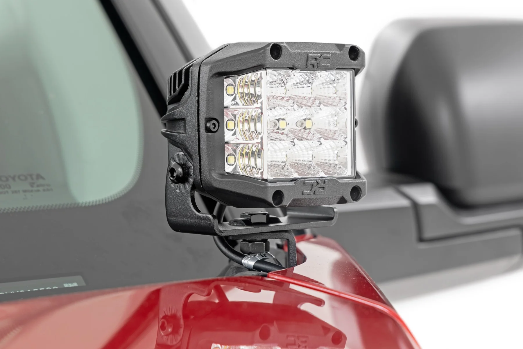 Rough Country Toyota Tundra 2022-2023 LED Light | Ditch Mount | 2" Black Pair | Amber DRL | Rough Country | 71074 - Image 2