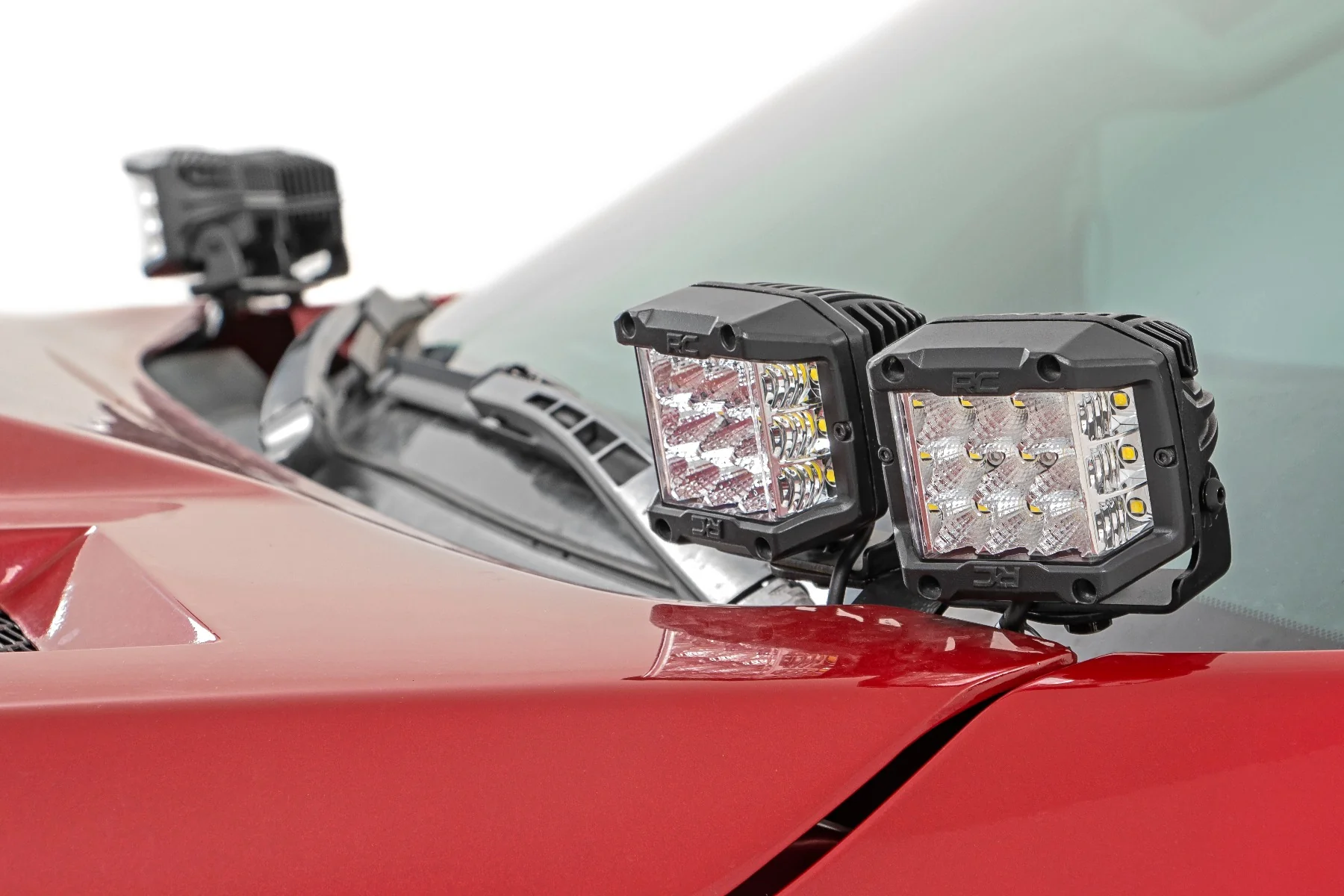 LED Light | Ditch Mount | 3" OSRAM | Wide | Toyota Tundra | 2014-2021 | Rough Country | 70839 - Image 2