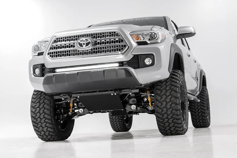 LED Light | Lower Grille Mnt | 30" Black Single Row | White DRL | Toyota Tacoma | 2016-2022 | Rough Country | 70619BLDRL - Image 5