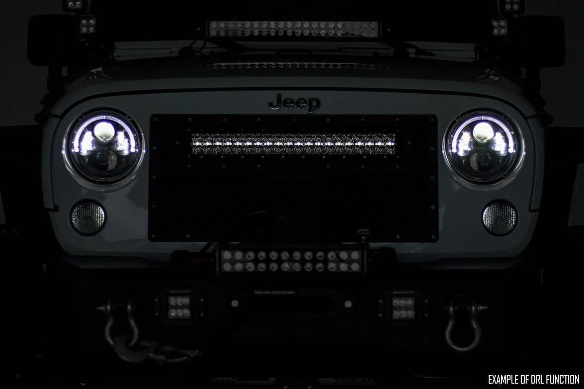 Mesh Grille | 30" Dual Row LED | Black Ser | Ford F-150 | 2015-2017 | Rough Country | 70193DRL - Image 5