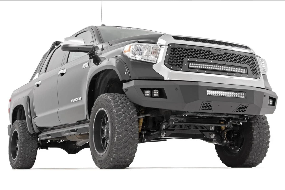 Mesh Grille | 30" Dual Row LED | Black | Toyota Tundra | 2014-2017 | Rough Country | 70226 - Image 4