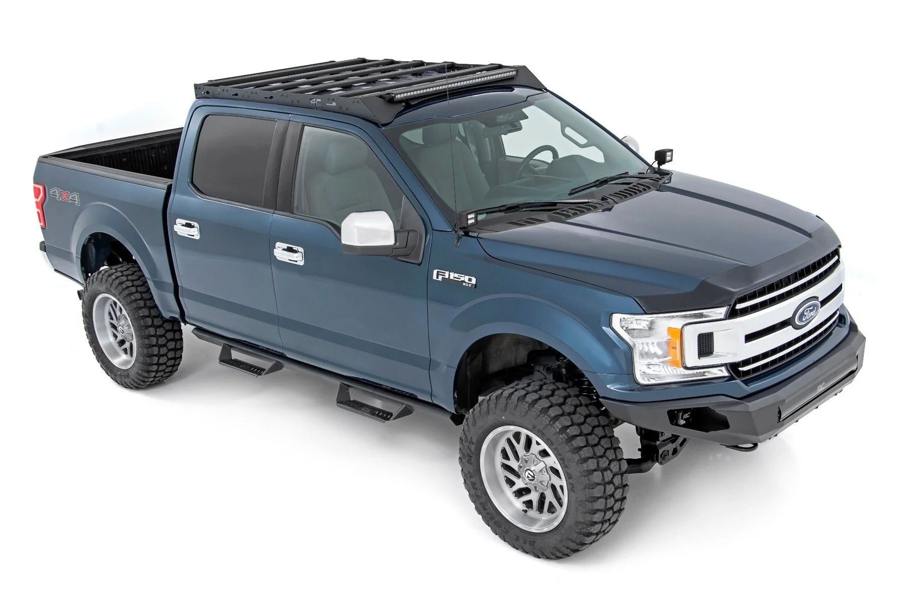 Roof Rack | FR & RR 40 Inch Single Row BLK LEDs | Ford F-150 | 2015-2018 | Rough Country | 51022 - Image 3