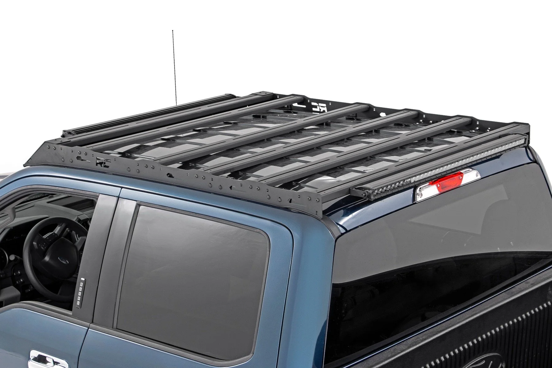 Roof Rack | FR & RR 40 Inch Single Row BLK LEDs | Ford F-150 | 2015-2018 | Rough Country | 51022 - Image 6