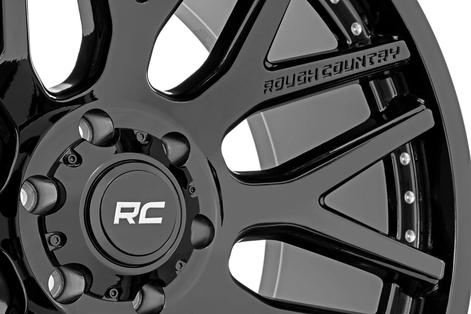 Rough Country 95 Series Wheel | One-Piece | Gloss Black | 22x10 | 6x5.5 | -25mm | 2002-2006 | 95221012 - Image 3
