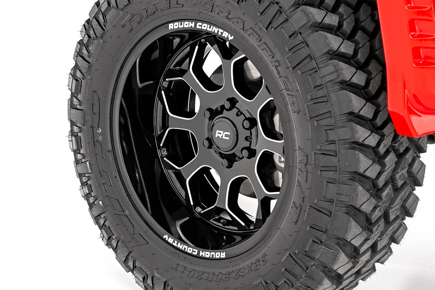 Rough Country 96 Series Wheel | One-Piece | Gloss Black | 20x10 | 6x135 | -19mm | 2009-2022 | 96201017 - Image 4