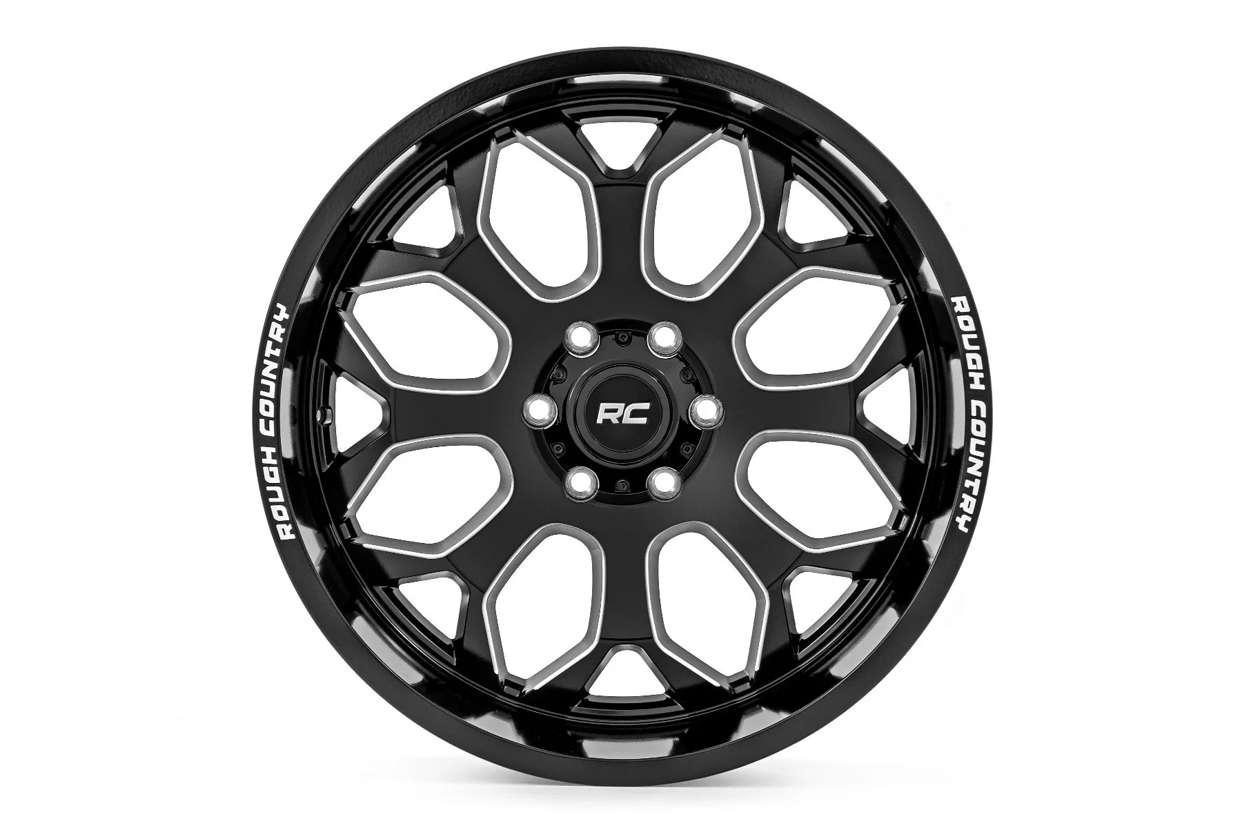 Rough Country 96 Series Wheel | One-Piece | Gloss Black | 20x10 | 6x5.5 | -19mm | 2002-2006 |  96201012A - Image 2