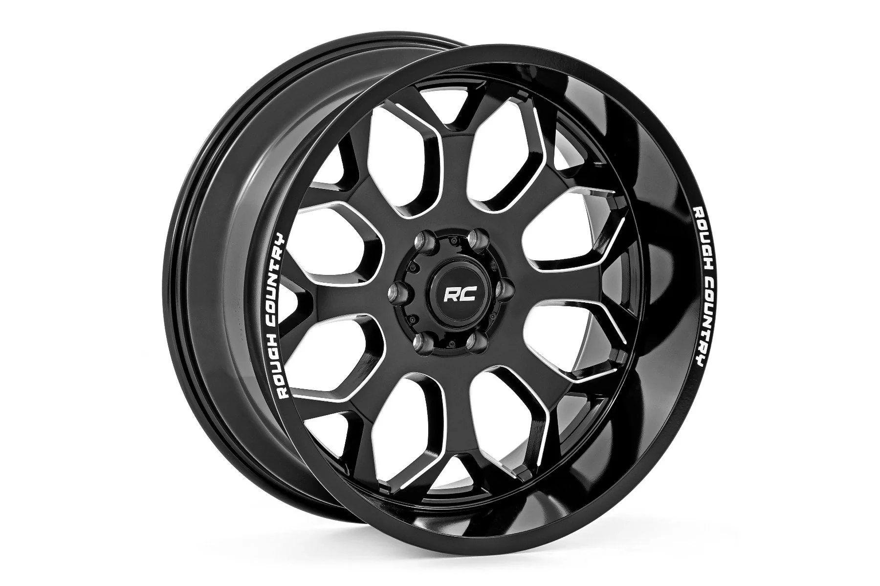 Rough Country 96 Series Wheel | One-Piece | Gloss Black | 22x10 | 6x5.5 | -19mm | 2002-2006 | 96221012