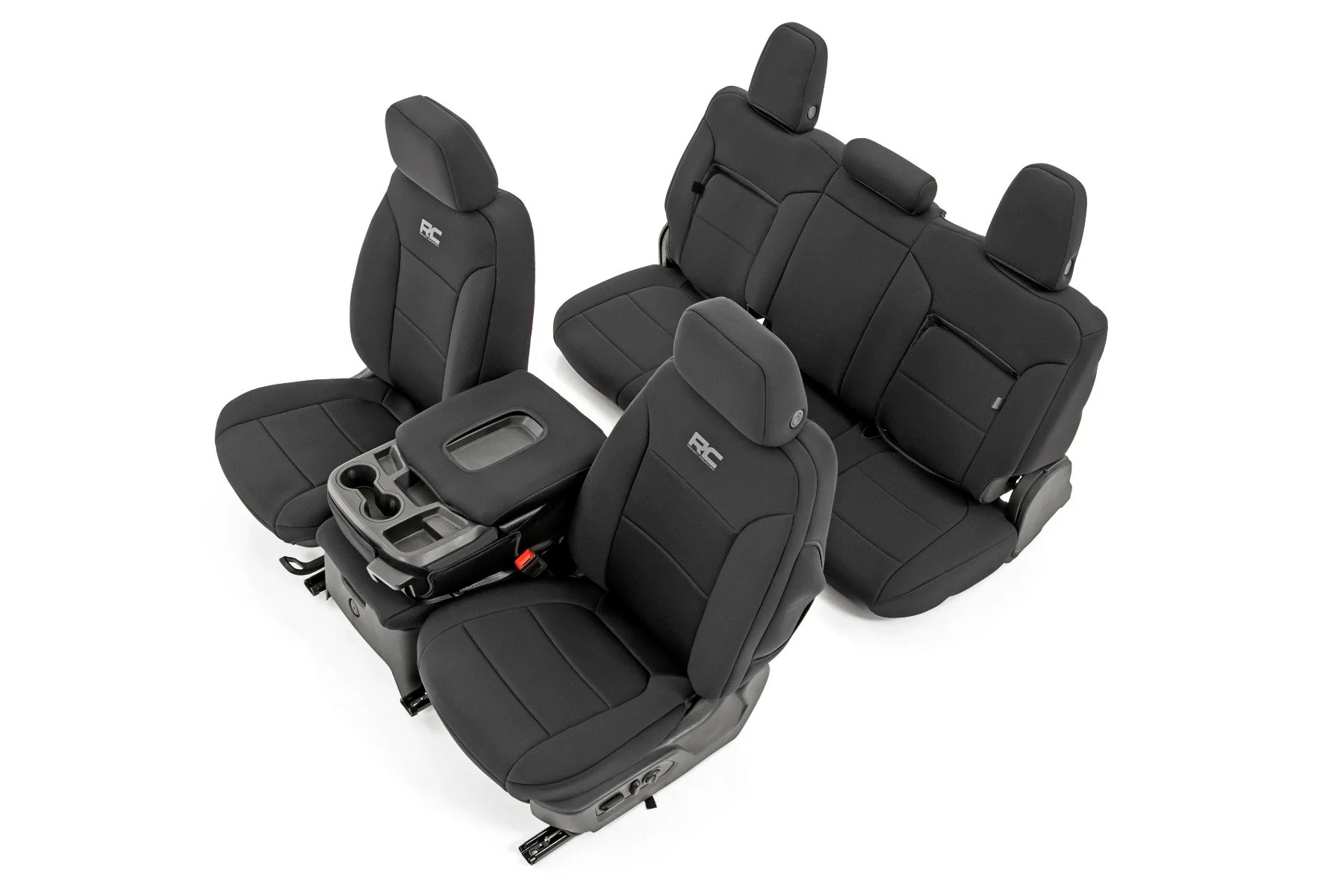 Seat Covers | FR 40/40/20 & RR Back Storage | Chevrolet Silverado/GMC Sierra 1500 | 2019-2022 | Rough Country | 91037