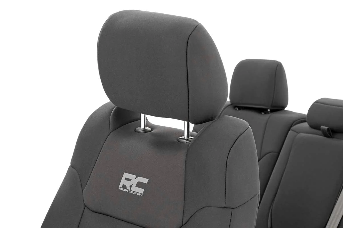 Seat Covers | FR w/ Console Cover and Rear | Toyota Tundra | 2014-2021 | Rough Country | 91027A - Image 4