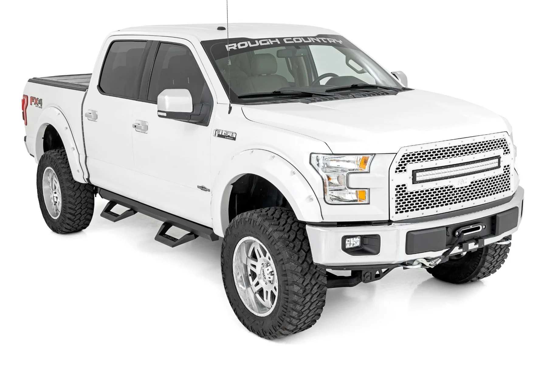 SRX2 Adj Aluminum Step | Crew Cab | Ford F-150/F-150 Lightning/Super Duty | 2015-2022 | Rough Country | 51008A - Image 2